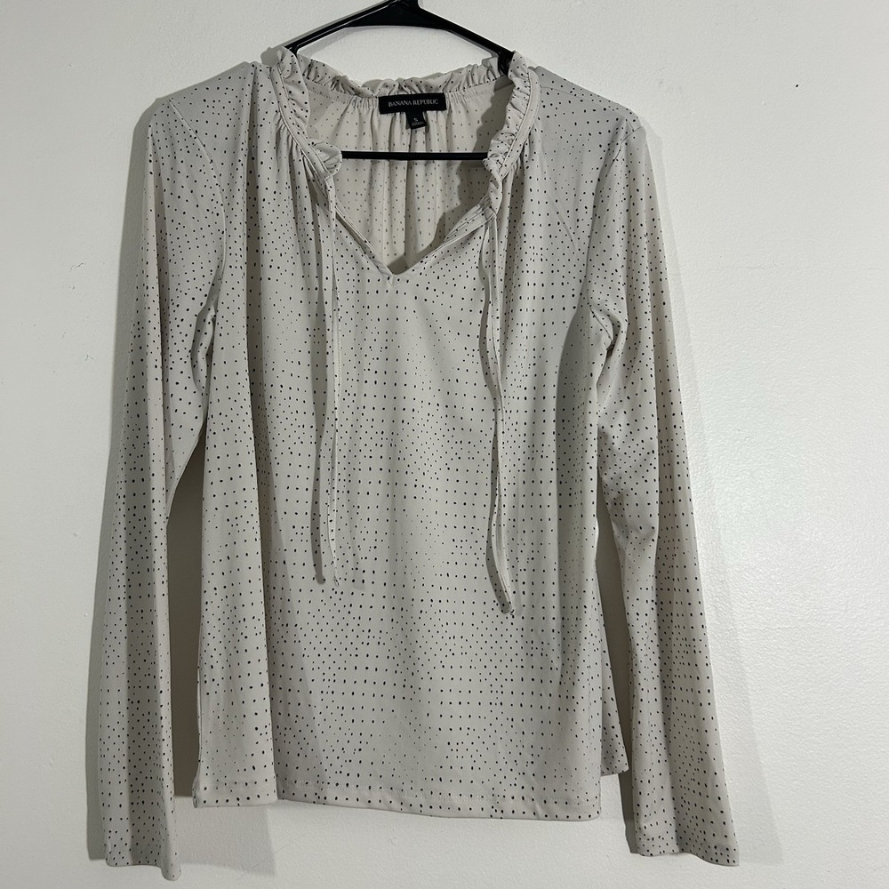 Banana Republic Women's Polka Dot Long Sleeve Blouse Size Small Multicolor